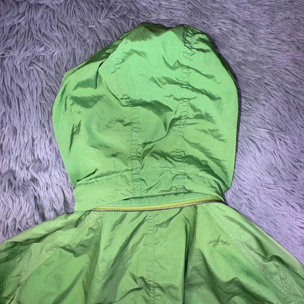 Coach Rain Coat Women's M Green Hooded Utility Jacket Slimming Luxury‎ Military